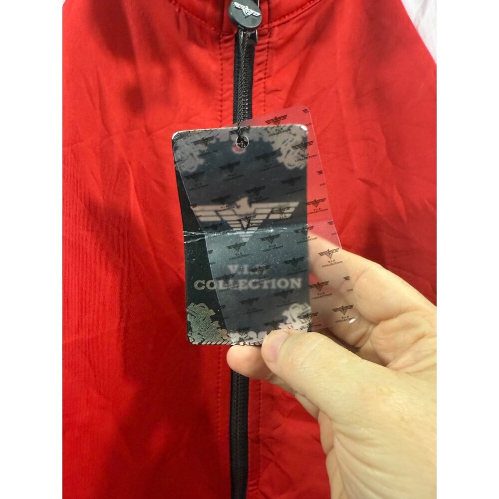 VIP Collection Performance Jacket Mens Size 2XL Red Black White Colorblock - Picture 4 of 12